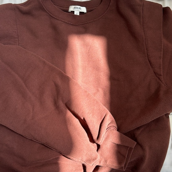 NWT AGOLDE 80's Sweatshirt in Pumpernickel Size Small - Picture 5 of 5